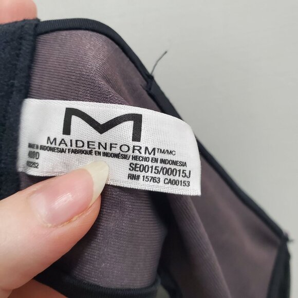 Maidenform SE0015 Self Expressions Black Strapless Wireless Bra Full Figure 40DD - Picture 3 of 4